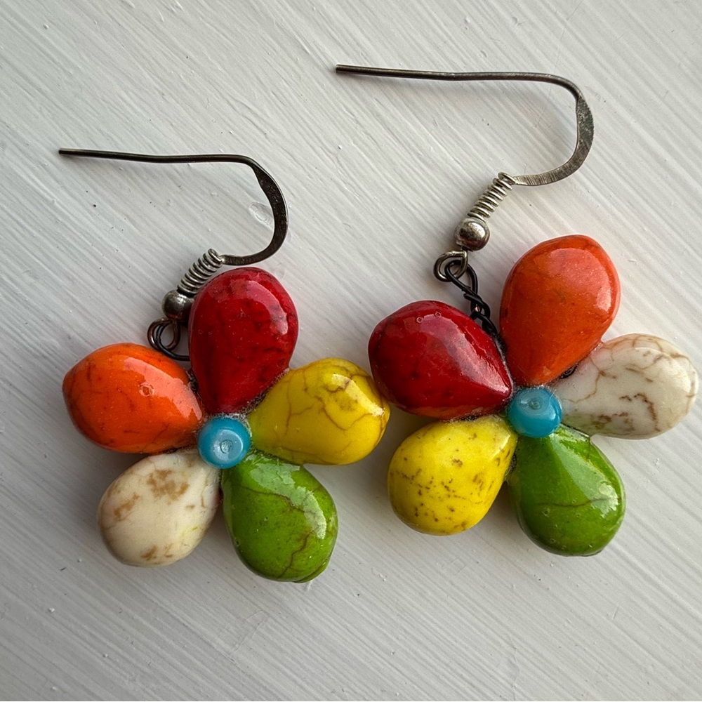 Colorful Flower Earrings